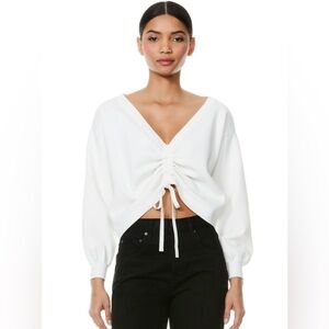 Alice & Olivia NORA REVERSIBLE DRAWCORD PULLOVER - XS